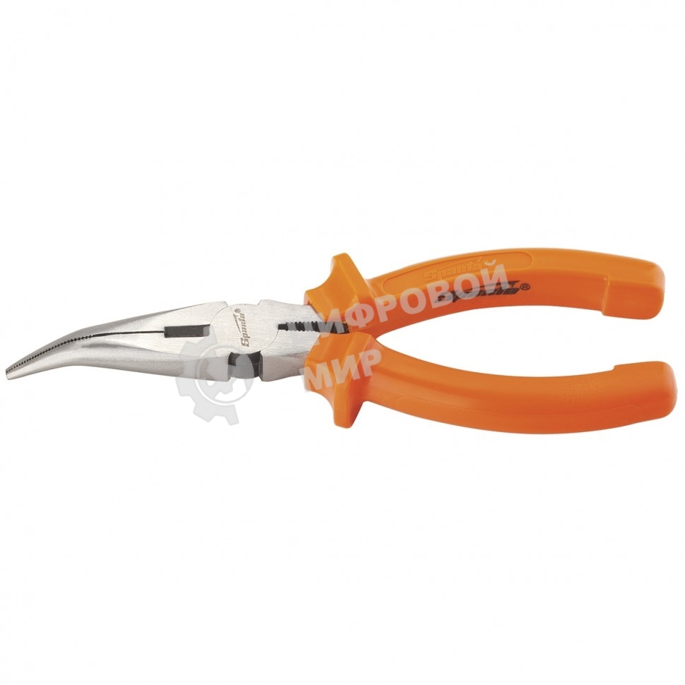 Утконосы Sparta длинногубцы изогнутые classic 160мм шлифованные пластмассовые рукоятки