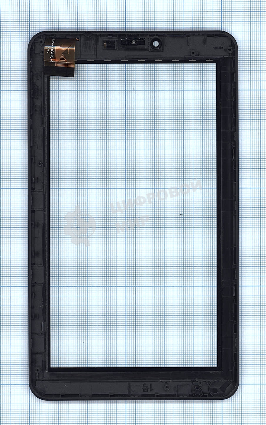 Сенсорное стекло (тачскрин) для Irbis TZ49 Hit, черное с рамкой