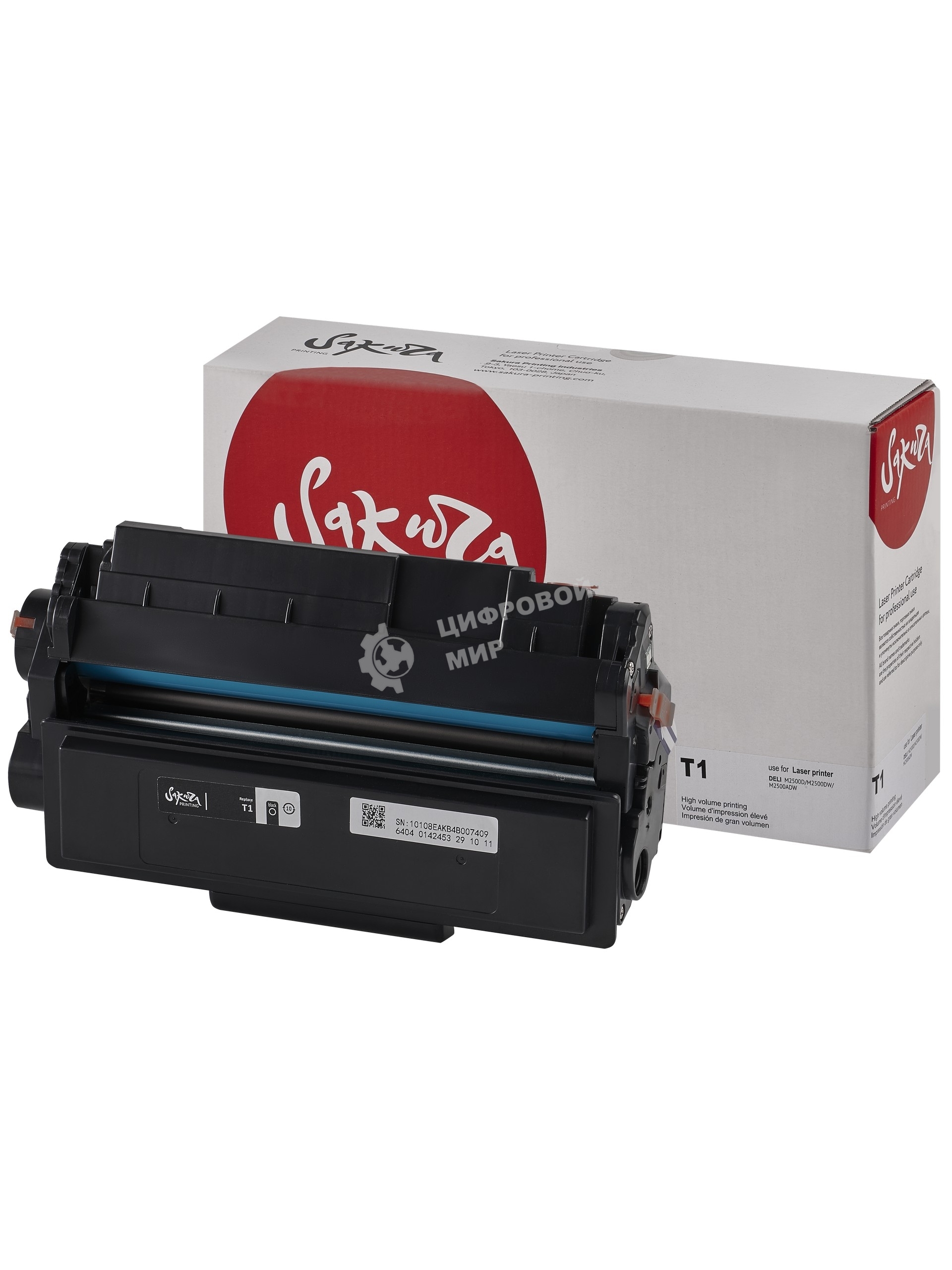 Картридж лазерный Sakura T1 для Deli P2500DW/M2500DW, черный, 2000к.