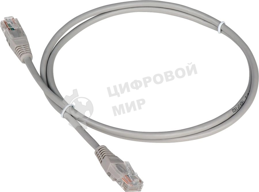 Патч-корд LANMASTER TWT UTP cat.5e, с заливными колпачками, 7.0 м, серый