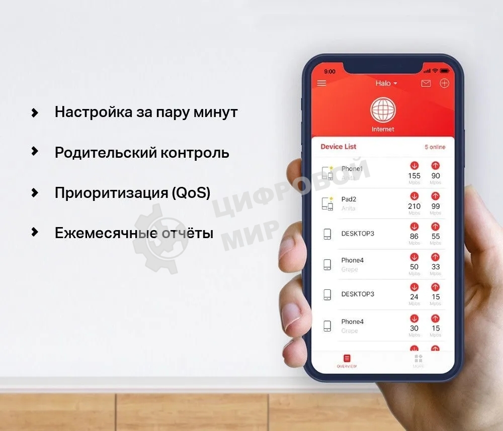 Бесшовный Mesh роутер Mercusys Halo H30G(2-pack) AC1300 10/100/1000BASE-TX