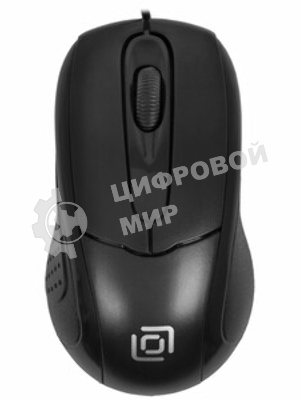 Мышь проводная Oklick 305M черный, 1000 dpi, USB, кнопки - 3