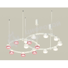 Светильник Ambrella light XR92081310/16 WH/CL/PI белый песок/прозрачный/розовый GX53 (A9208, C9241, C9236, N8480, N8486)