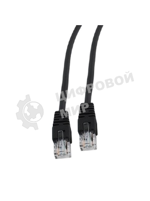 Патч-корд UTP Cablexpert cat.5e, 0.5м, литой, многожильный, черный