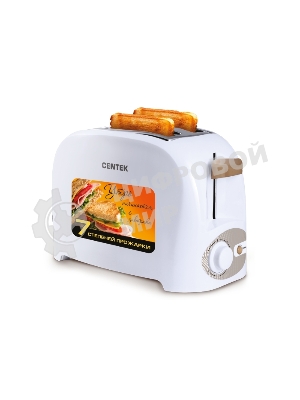 Тостер Centek CT-1420 (белый) 750 Вт, 7 уровней мощности, теплоизолированный корпус, функция отмены