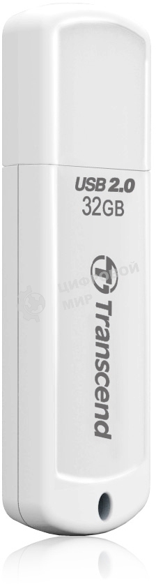 Флешка USB Transcend JetFlash 370 (TS32GJF370), 32Gb, USB 2.0, R/W 12/5, белый