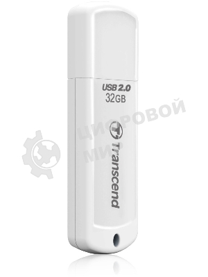 Флешка USB Transcend JetFlash 370 (TS32GJF370), 32Gb, USB 2.0, R/W 12/5, белый