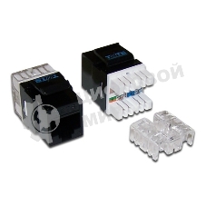 Модуль информационный Lanmaster UTP (TWT-OK45UTP/6-BK) Keystone RJ45 кат.6 черный