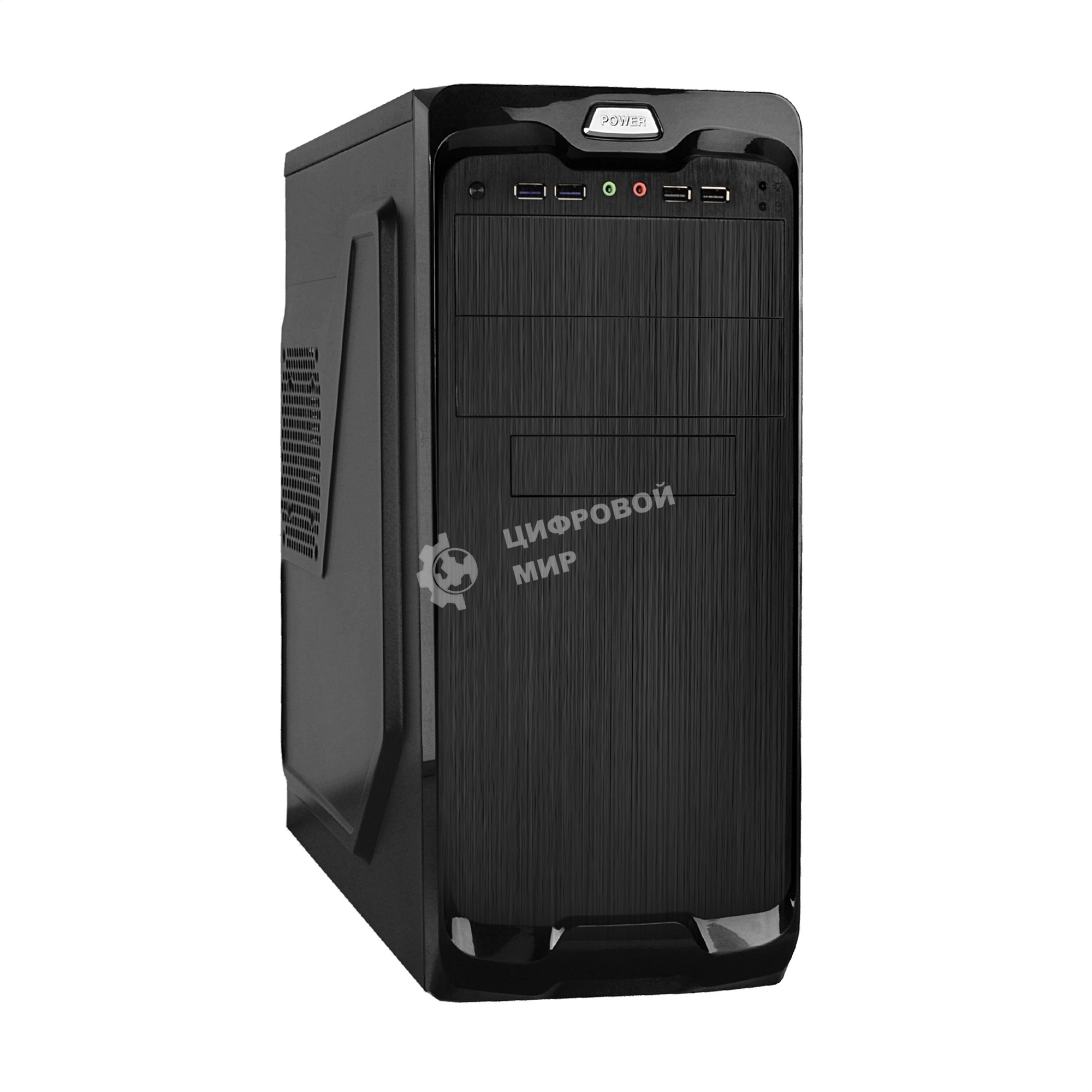 Корпус Miditower Exegate UN-604 Black, ATX, UN500, 120мм 2*USB+2*USB3.0, Audio