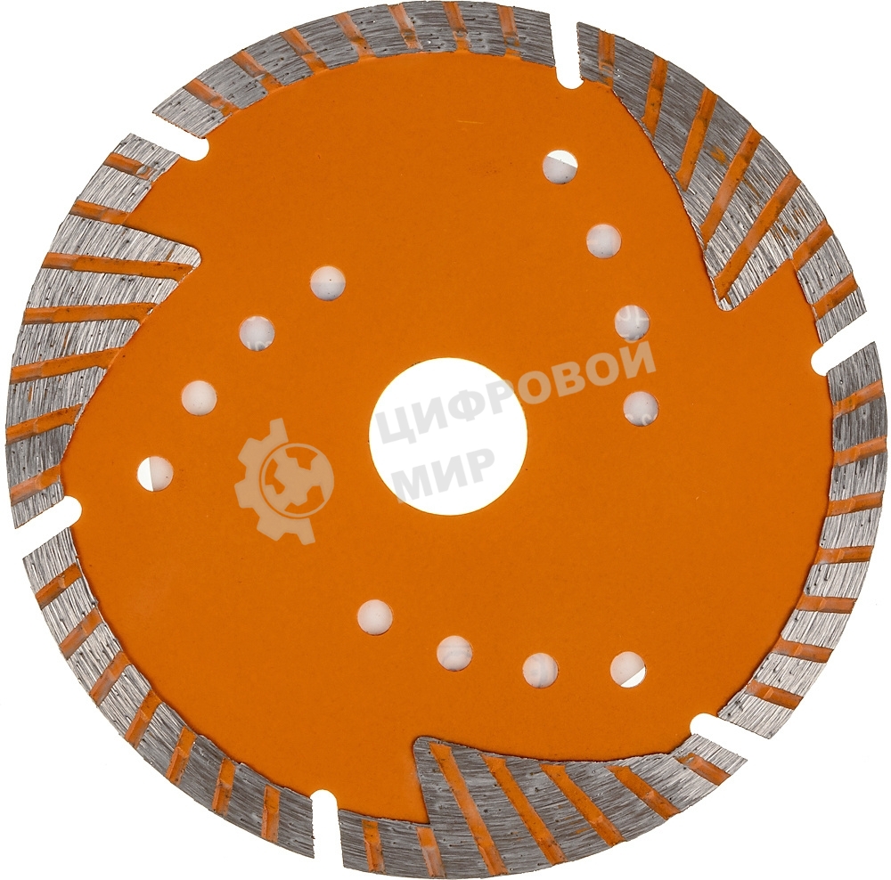 Диск алмазный отрезной Турбо - сегментный 125х22.2мм сухая резка Вихрь 73/10/3/21