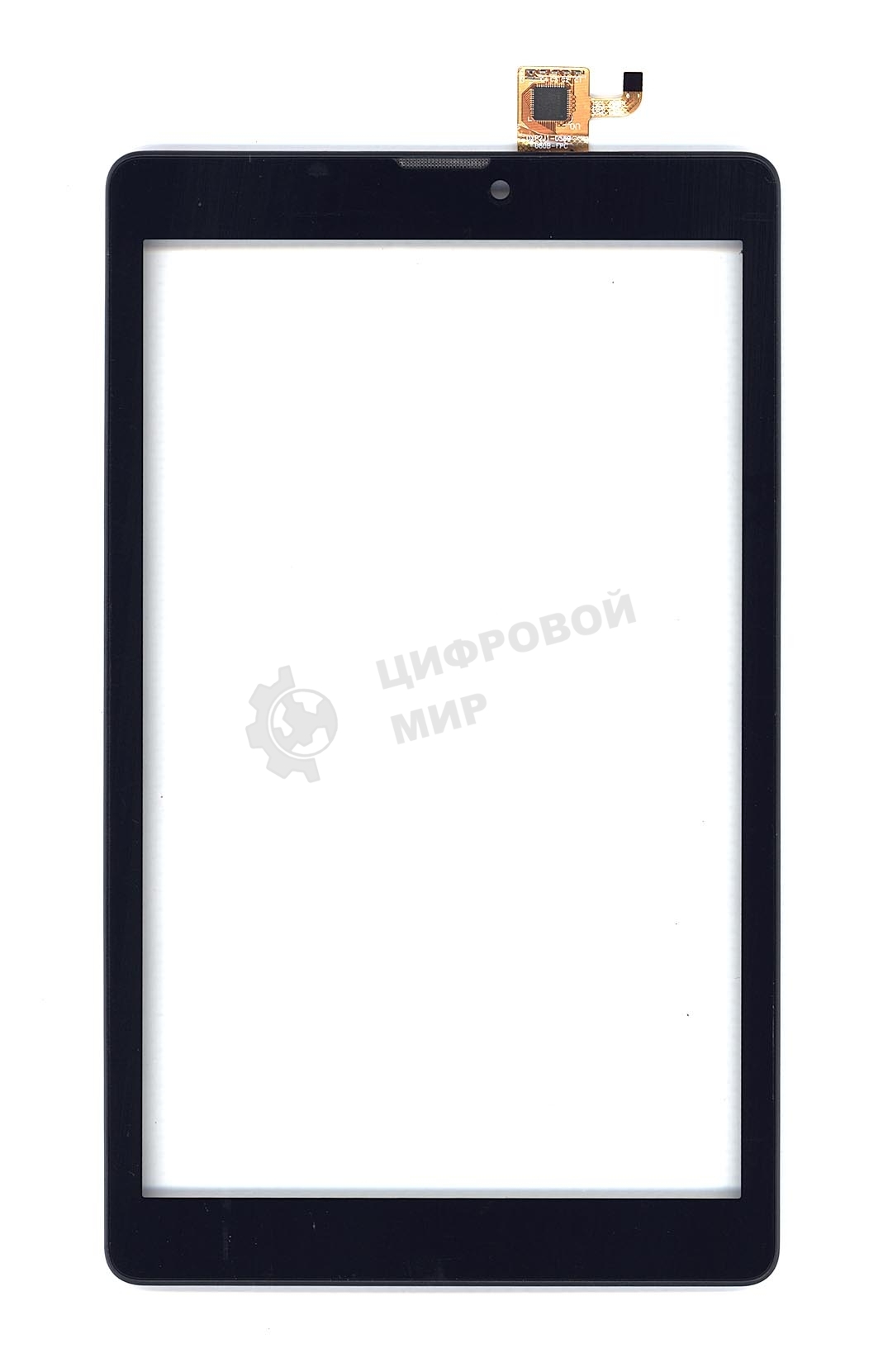 Сенсорное стекло (тачскрин) для Irbis TZ83, черное с рамкой