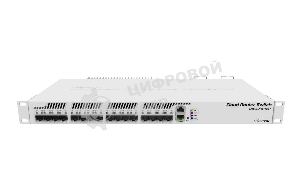 Коммутатор MikroTik CRS317-1G-16S+RM 16х SFP+, 1х 1G RJ45, SwOS или RouterOS