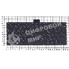 Клавиатура для ноутбука HP Pavilion x360 11-K черная без рамки горизонтальный Enter