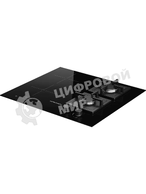 Комбинированная варочная панель Kuppersberg, индукция/газ, High-Tech, 59 см, 9 уровней мощности, блокировка управления, автоматическое отключение, таймер, Booster, слайдерное/механическое управление, черный