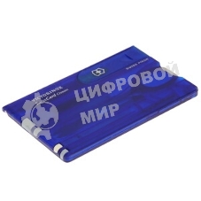Швейцарская карта Victorinox SwissCard Lite (0.7322.T2) синий полупрозрачный коробка подарочная
