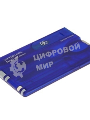 Швейцарская карта Victorinox SwissCard Lite (0.7322.T2) синий полупрозрачный коробка подарочная