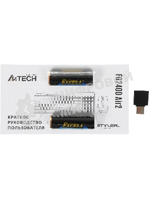 Комплект клавиатура+мышь A4Tech FG2400 Air2 беспроводной, USB, 2000 DPI, чёрный