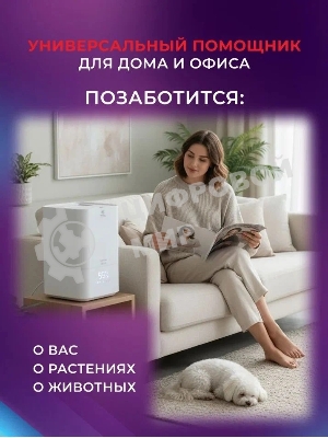 Увлажнитель воздуха Royal Clima RUH-ARP450/5.0E-WT белый, 40 м², 5 л, ультразвуковой, производительность 400 мл/ч, гигростат, сенсорное управление, верхний залив воды