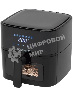 Аэрогриль Scarlett SC-AF15S01D черный, 1200 Вт, 4.2 л, сенсор, 7 программ