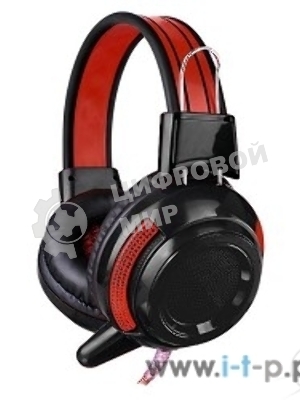 Проводные наушники Oklick HS-G300 черный/красный, полноразмерные, Jack 3.5 мм