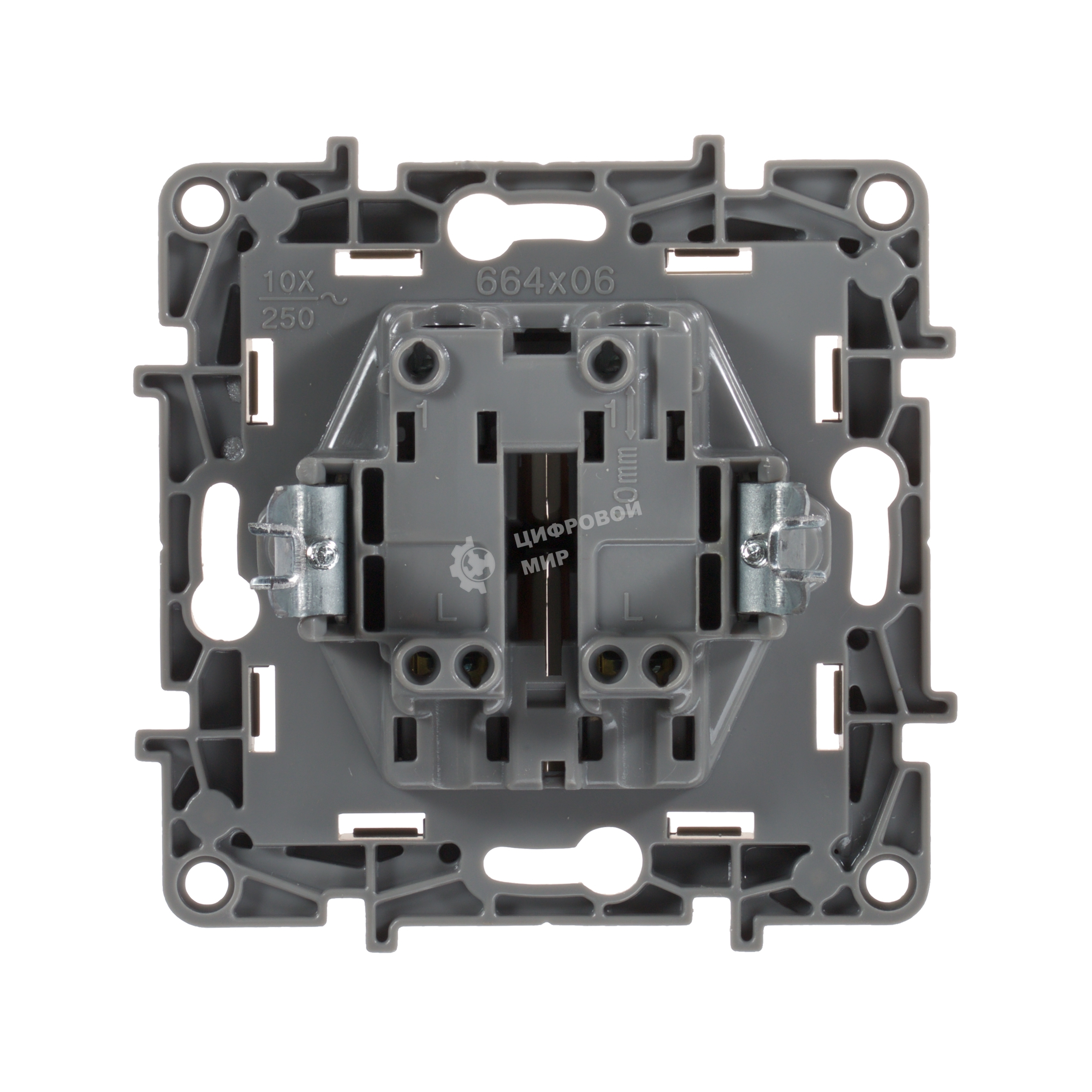 Механизм выключателя 2-кл. СП Etika 10АX безвинт. зажимы сл. кость Legrand 672302