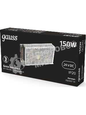 Блок питания Gauss 202002150 встраив. для лен.светод. черный
