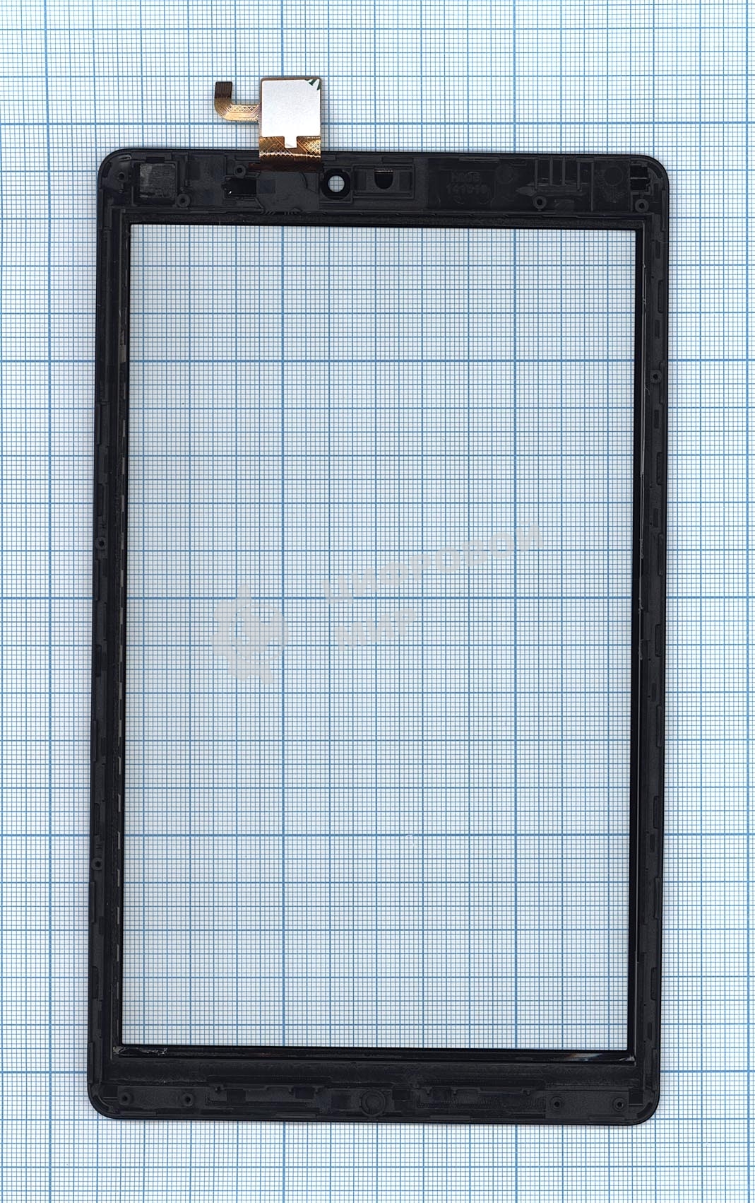 Сенсорное стекло (тачскрин) для Irbis TZ83, черное с рамкой