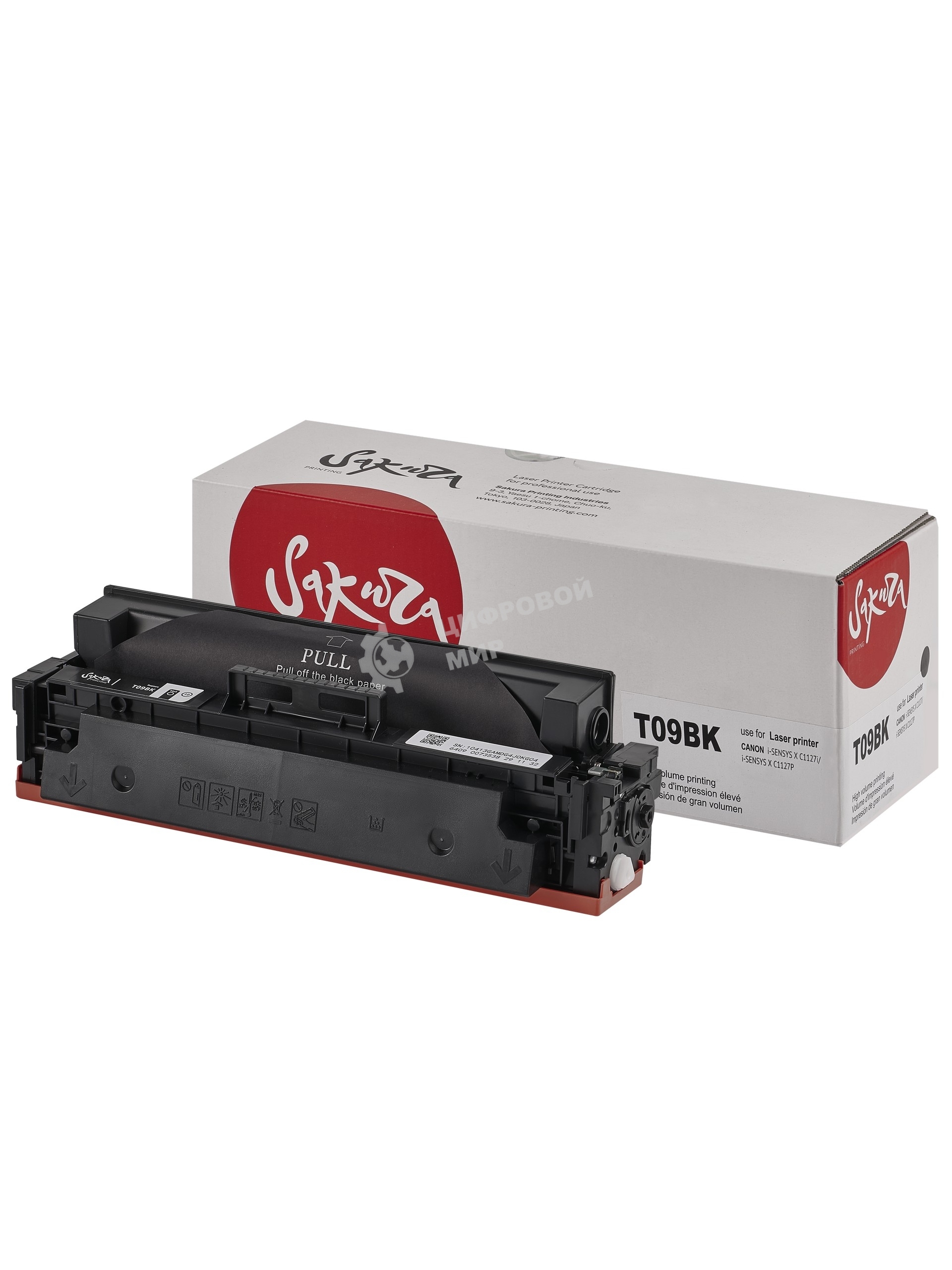 Картридж лазерный Sakura T09BK (3020C006) для Canon i-SENSYS C1127iF, C1127i, C1127P, черный, 7600 к.