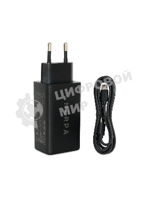 Сетевое зарядное устройство NERPA PD333CBX 65W GaN PD+QC3.0, 2xUSB-C, 1xUSB-A, USB-C - USB-C 100W cable 1.5m черный, EU plug, BOX