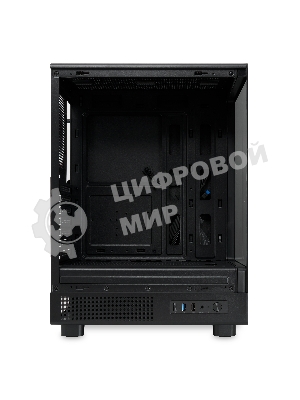 Компьютерный корпус без блока питания HSPD F510, Panoramic Mid Tower, черный, TG, 0.5 SPCC, no fans ATX, mATX, mITX 180/280/160мм 1x2.5