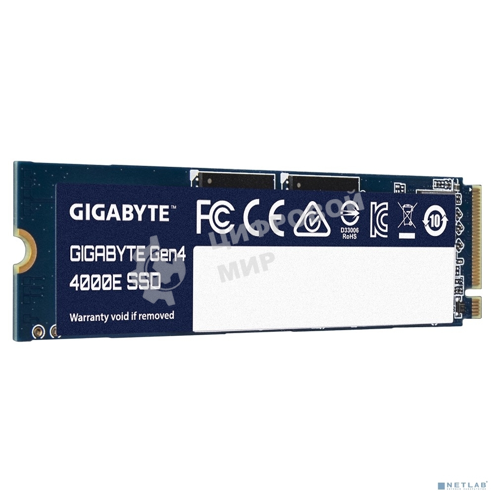 Накопитель SSD Gigabyte 4000E (G440E500G), 500Gb, PCIe 4.0 x4, M.2 2280, NVMe, R/W 3600/3000