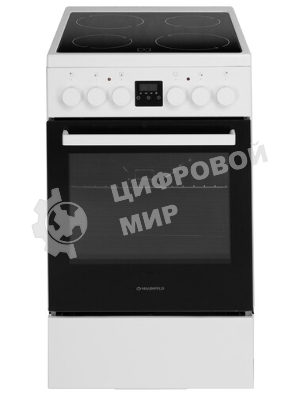 Плита электрическая Maunfeld MEC55CW08D белый, конфорок 4 шт, духовка 60 л, 50 см x 85 см x 60 см