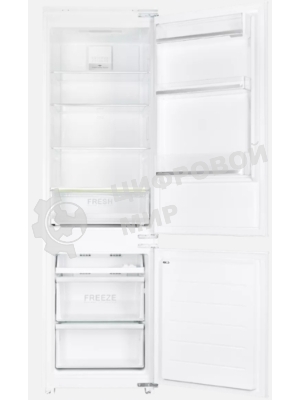 Встраиваемый холодильник Kuppersberg NBM 17863, Габариты(ВхШхГ):178.5x54x54,5; Перенавешиваемые двери, Класс энергопотребления А++ (222 кВт/ч), No-frost, 182л/59л, Уровень шума: 41 Дб