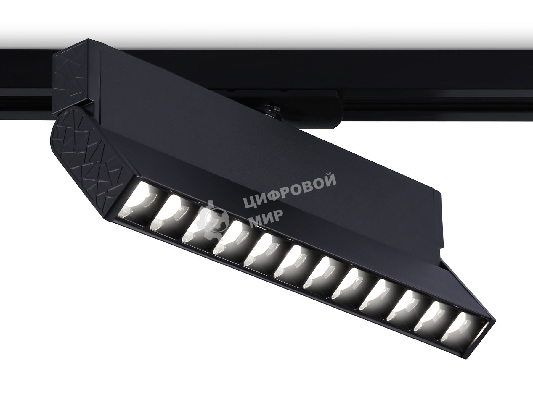 Трековый однофазный светодиодный светильник Ambrella light GL6819 BK черный LED 12W 4200K 24° 230*22*87