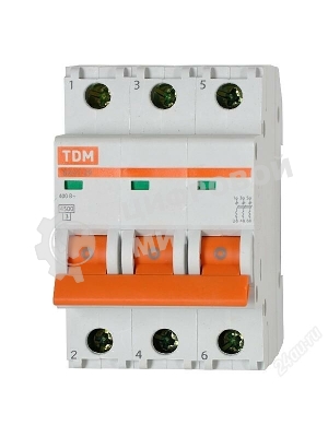 Выключатель автоматический трехполюсный ВА47-29 63А C 4,5кА | SQ0206-0115 | TDM