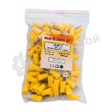 Клемма плоская Rexant изолированная штекер 6.3 мм 4-6 мм² (РПи-п 6.0-(6.3)) желтый