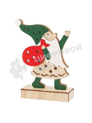 Деревянная фигурка Neon-night с подсветкой 