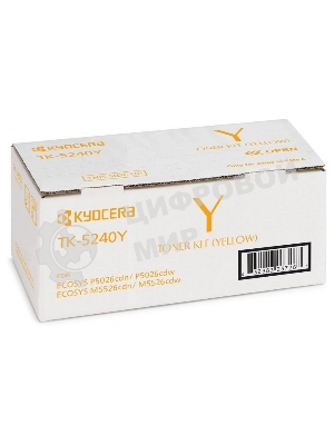 Картридж лазерный Kyocera TK-5240Y (1T02R7ANL0) желтый для P5026cdn/cdw, M5526cdn/cdw 3000 стр.