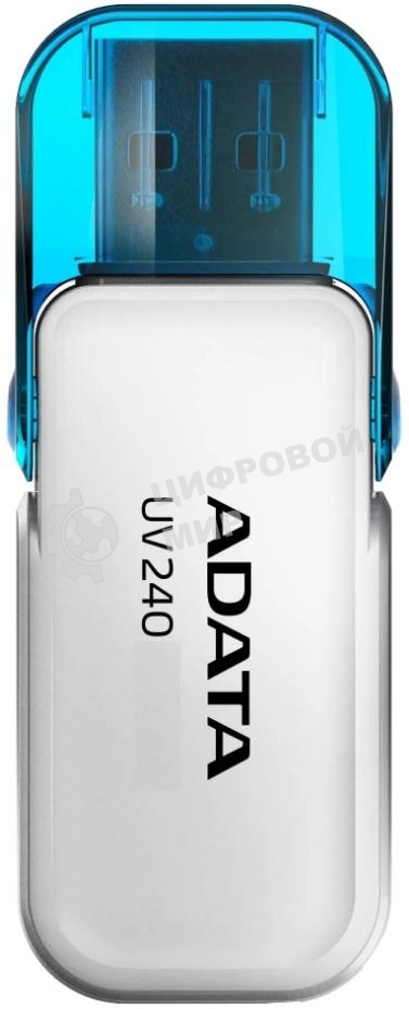 Флешка USB ADATA UV240 (AUV240-64G-RWH), 64Gb, USB 2.0, R/W 15/5, белый/синий