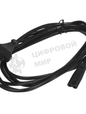 Кабель питания Cablexpert PC-184-VDE-3M, CEE 7/16-C7, 2х0.75мм2, 2.5A, VDE, 3м, черный, пакет