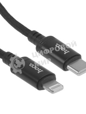 Кабель Hoco X89 Wind iP USB Type-C (m)-Lightning (m) 1м черный коробка