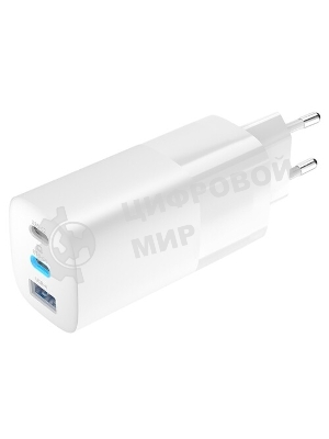 Сетевое зарядное устройство OLMIO 2Type-C/USB, 65W, 6A, QuickCharge3.0, PowerDelivery3.0, GAN