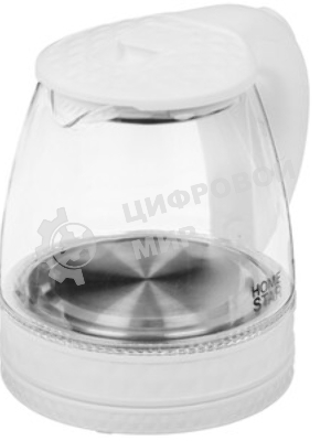 Чайник электрический Homestar HS-1053 1,2 л,стекло/пластик, белый (106464)