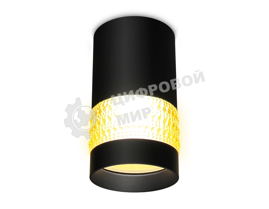 Светильник Ambrella light TN375 SBK/TI черный песок/янтарь GU5.3 D65*117