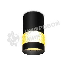 Светильник Ambrella light TN375 SBK/TI черный песок/янтарь GU5.3 D65*117