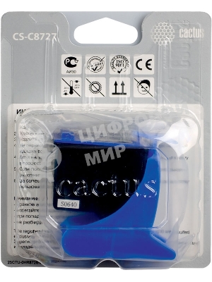 Картридж струйный Cactus CS-C8727 №27 черный (20 мл) для HP DeskJet 3320, 3420, 3520, 3535, 3550, 3645, 3650, 3740, 3840, 5150, OfficeJet 4211, 4251, 4311, 4352, 5600, 5610, PSC 1310, 1340, 1350