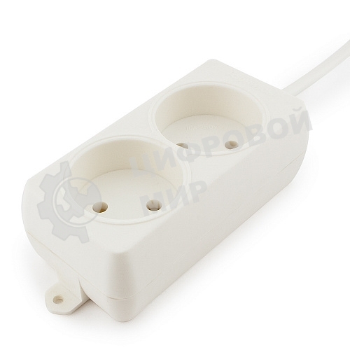 Сетевой фильтр Гарнизон EL-NL2-W-2, 2 розетки, допустимый ток 10А, длина 2 м.