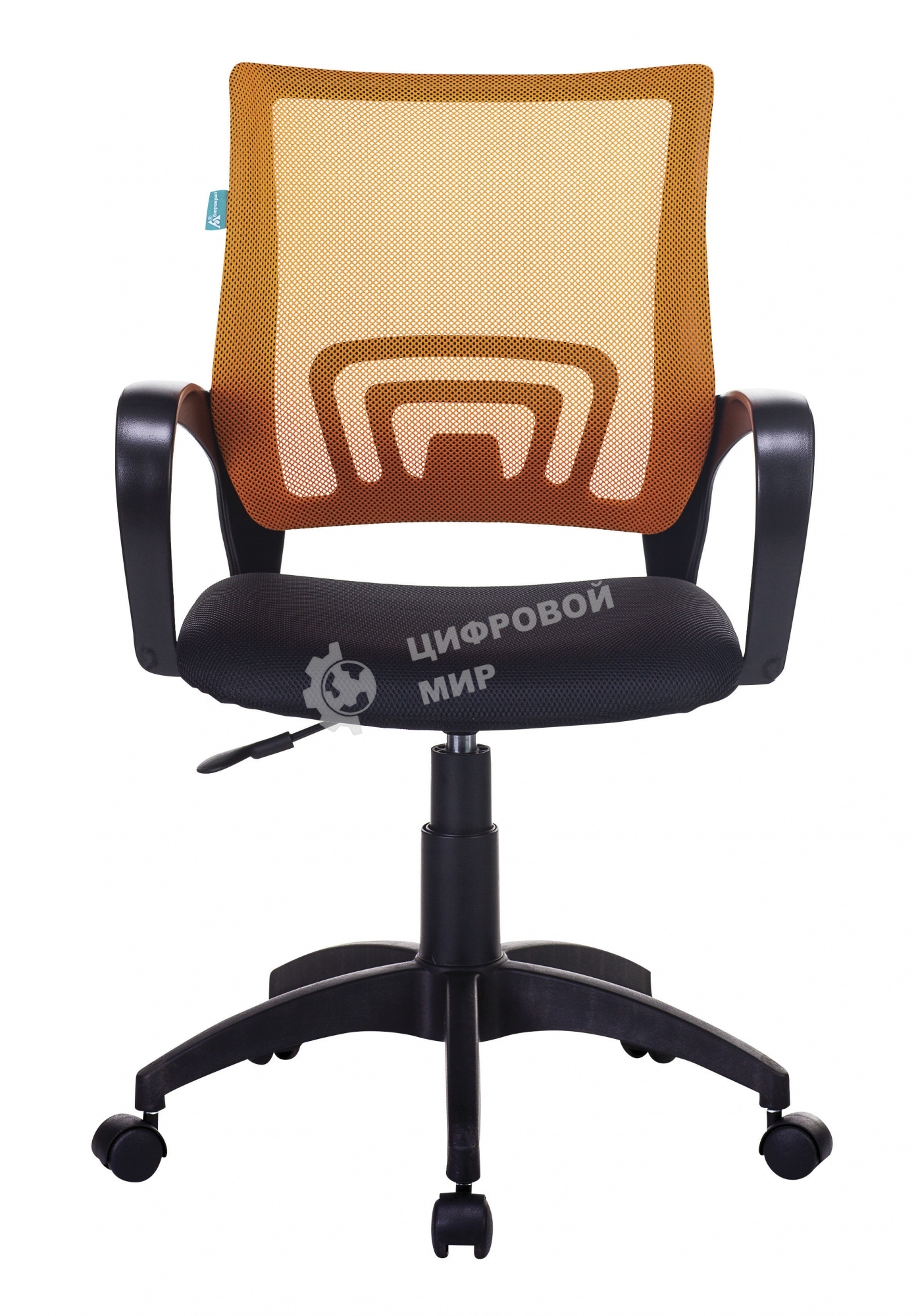 Кресло компьютерное Бюрократ CH-695NLT оранжевый TW-38-3 сиденье черный TW-11, сетка/ткань, крестовина пластик
