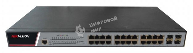 Коммутатор Hikvision DS-3E2528P(B) управляемый