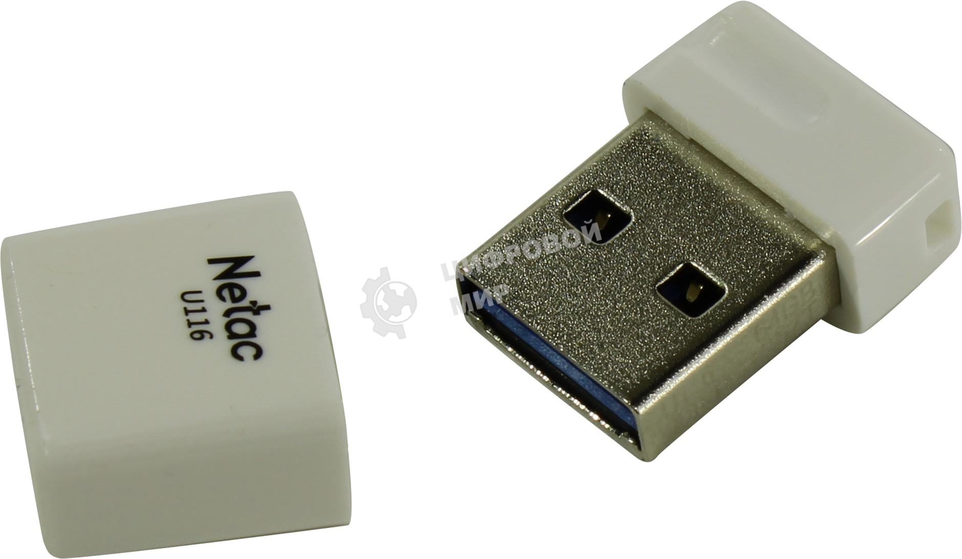 Флешка USB Netac U116 (NT03U116N-032G-20WH), 32Gb, USB 2.0, R/W 70/30, белый